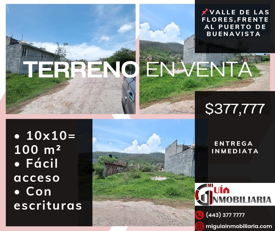 Terreno en Venta en Valle de las Flores