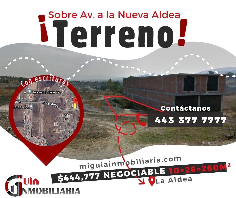 *Terreno en Venta en La Aldea